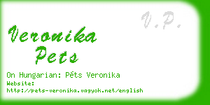veronika pets business card