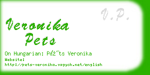 veronika pets business card